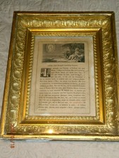 ANCIEN CADRE DORé VITRINE /UNE PARTIE DU CANON D'AUTEL?/MESSE/27,5x33,5cm/XIXéme