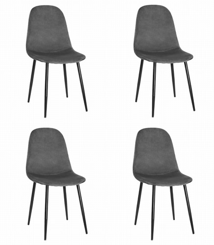 Fauteuil como velours gris - -,