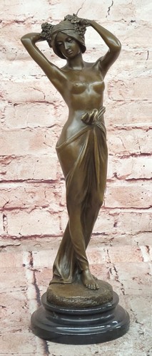 Statuette nymphe bronze - en,