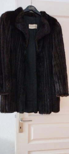 Manteau veste noire fourrure - veste,