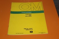 (221A) John Deere Livret entretien Cultivateur 310