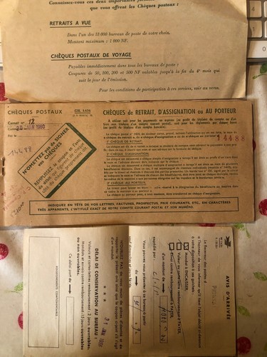 Old payment cheque booklet - old,