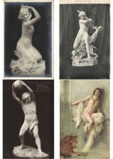 NUDES ART EROTIC CARDS 21 Vintage Postcards (L3789)