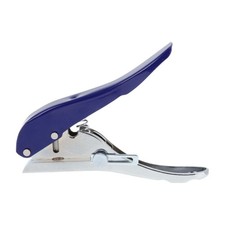 Perforatrice à un trou portable 8mm bleu pour étiquettes, cartes, papier, carton