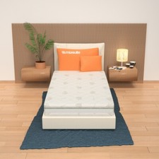 Matelas Memory 80x200, hauteur 25 cm - Housse amovible, revêtement Aloe Vera ...