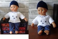 vêtements POUPON  30 CM NEUF tenue marin avec bonnet corolle  reborn ou autres