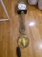 horloge murale avec pendule Comptoise ancienne