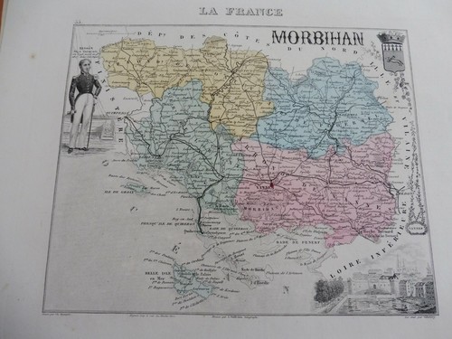 Ancienne carte département - ancienne,