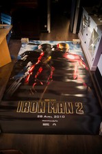 IRON MAN 2 ? Huge French Vinyl Banner DS Movie Poster Original 2010