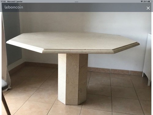 Table marbre roche bobois - table,