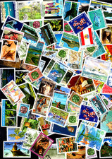 POLYNÉSIE : VRAC de 80 Timbres, Oblitérés / Lot COM n°2