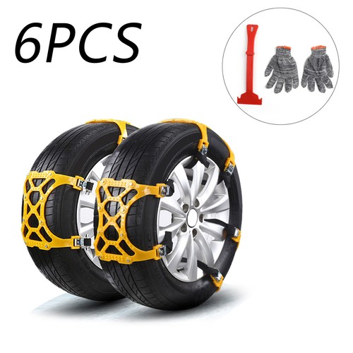 6pcs neige pneu chaîne - 6pcs,
