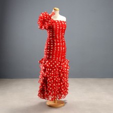 Robe Vintage Soie Pois Rouges