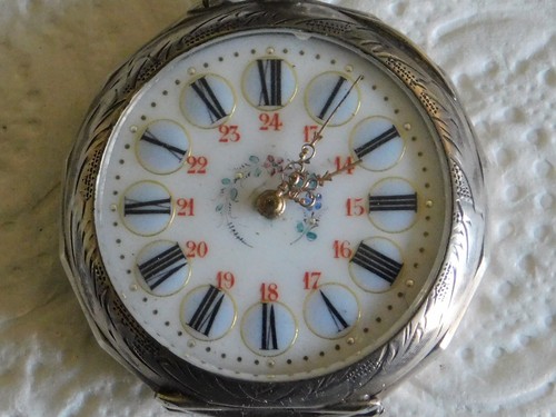 Montre gousset argent or - ,