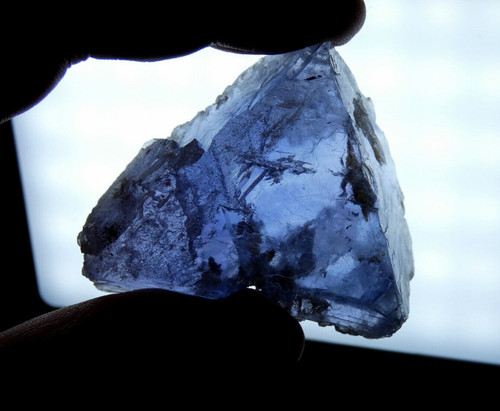 Octaèdre fluorite bleu - octaèdre,