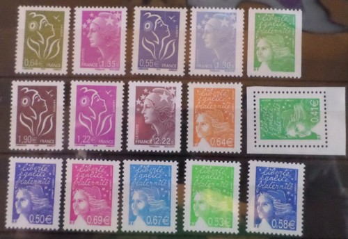 France lot timbres marianne - lot,