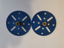 MECCANO LOT DE 2 PLATEAUX CENTRAUX BLEUS diam 6 cm ref 109