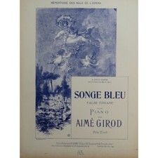 GIROD Aimé Songe Bleu Piano XIXe siècle