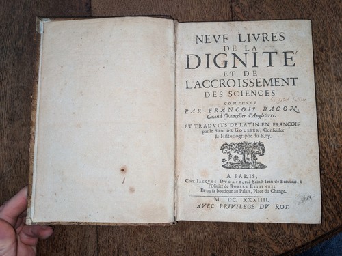 François bacon neuf livres - bacon-neuf, de