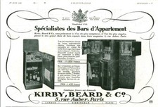 Publicité ancienne bars d'appartement Kirby Beard & Co 1935 issue de magazine