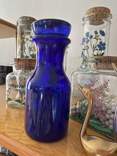 Ancien Pot Bocal Bocal Cuisine verre Bleu Vintage