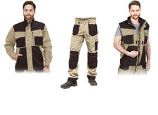 Pantalon de travail, Veste de travail - blouson de sécurité beige pour homme