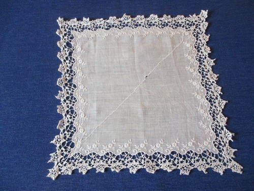 Mouchoir ancien dentelle - mouchoir,
