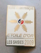 Insigne Broche Médaille de Ski ESF "ÉTOILE D'OR" LES SAISIES 2009 brevet niveau 