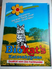 Affiche BioKat*s litière pour chat publicitaire originale années 80/90 DIN A0 TOP !