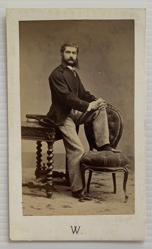 Cdv homme costume moustache - en,