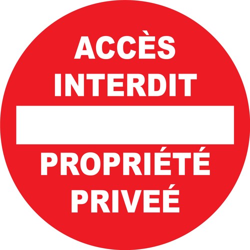 Panneau alu accès interdit - alu, "accès