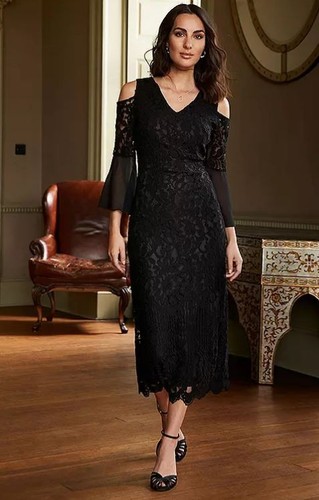 Robe midi manches - robe,