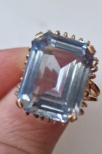 Bague Magnifique Topaze Or 18 Carats 750 Poids 7.58g