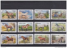 FRANCE 2013 CHEVAUX DE TRAIT SERIE COMPLETE DE 12 TIMBRES OBLITERE