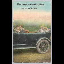 Antique Postcard The Roads Are