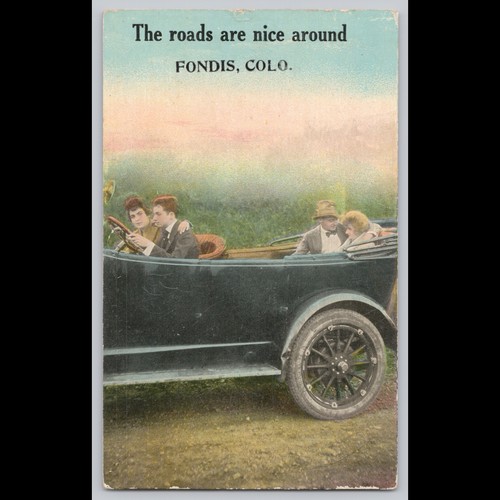 Antique postcard the roads are - postcard,