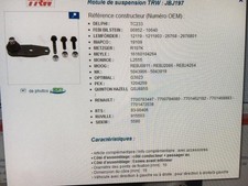Rotule RENAULT R19 PHASE 2 7700783447