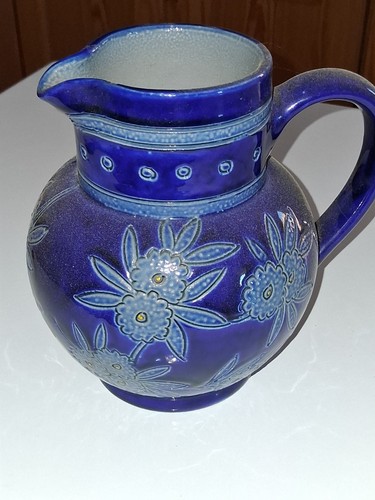 Pichet céramique bleu - pichet,