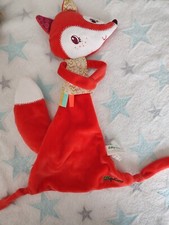 Doudou Alice Lilliputiens Renard Rouge Blanc Orange Plat tbe