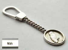 Porte-Clés Massif En Argent 835 Hibou Z479