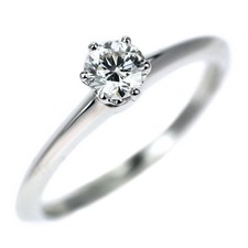 Bague diamant Tiffany Pt950 solitaire 0,29 ct - livraison gratuite authentiqu...