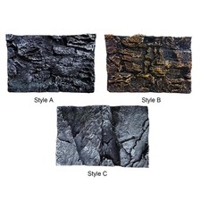 Fond 3D rocheux pour aquarium, simulation de terrarium rocheux