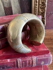 Bracelet Art Africain Bronze Doré Ciselé Esclave Bijoux Afrique