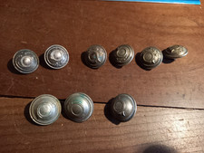 Lot de 9 boutons d'uniforme anciens (chasseurs alpins ?)