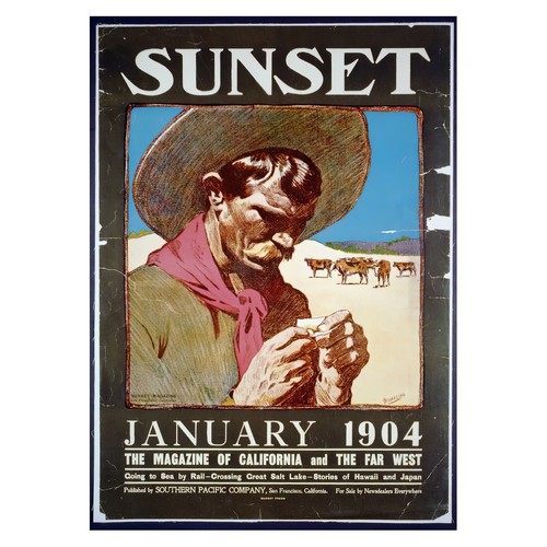 Affiche vintage cowboy western - vintage,