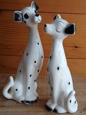 Lot/2 Dalmatiens/Porcelaine/GRAND FORMAT/Hauteur 33 et 29 cm/Très Bon État 