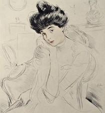 Photogravure ETUDE HELLEU (1913) Hellen HELLEU Belle Epoque