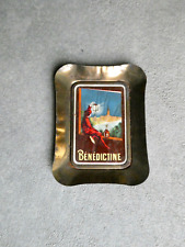 CENDRIER LIQUEUR BENEDICTINE DE CAPPIELLO 1907 LAITON LITHOGRAPHIE VERRE