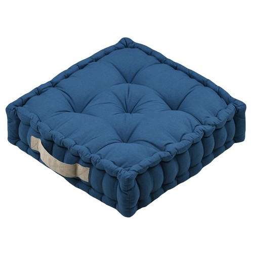 Coussin sol carré bleu 45 - coussin,