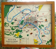 Ancienne carte géographie - carte, mdi